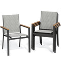 Set of 6 Stackable All-Weather Patio Dining Chairs F1367