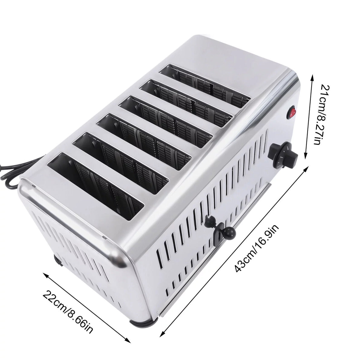 Commercial Stainless Steel Electric 6 Slice Toaster X47478
