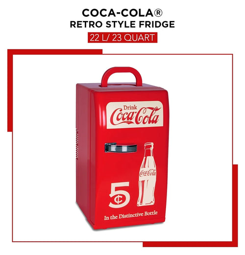 18 Can Mini Fridge Portable Cooler 23QT Refrigerator 2 shelves J677