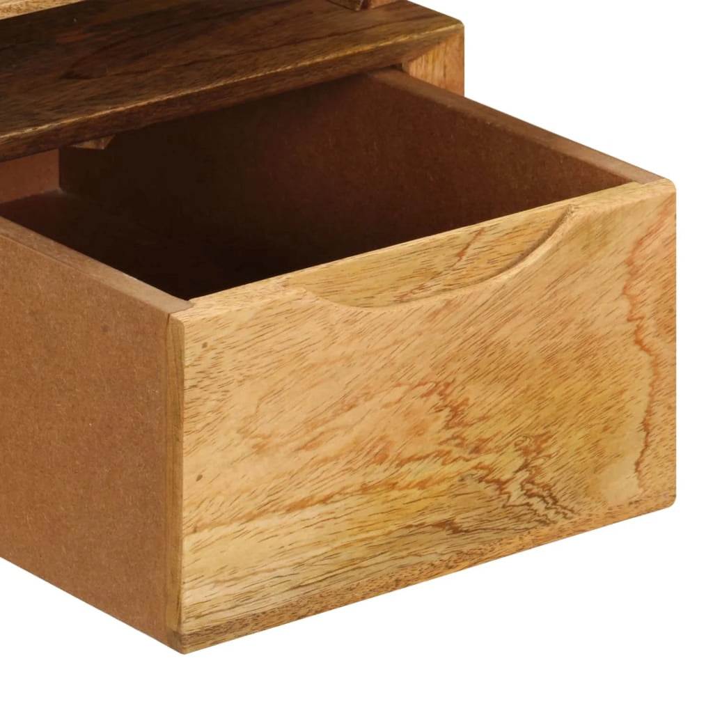 Writing Table with Storage Drawer Mango Wood Computer Desk Z267126