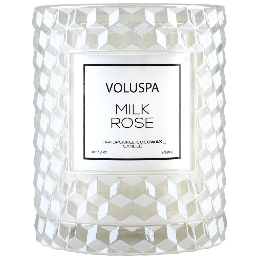 Milk Rose Cloche Candle 8.5 oz L805