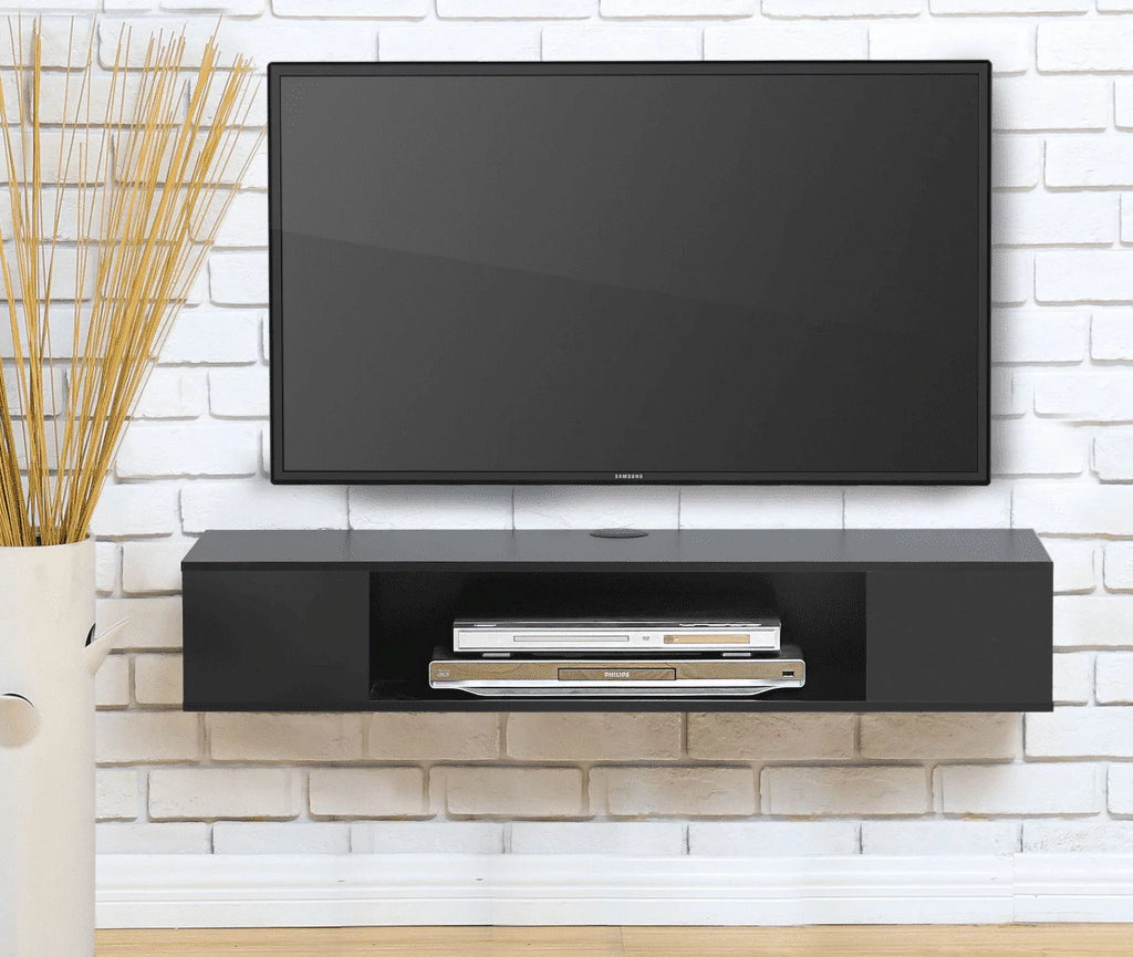 Black Wall Mounted Floating TV Stand E57416