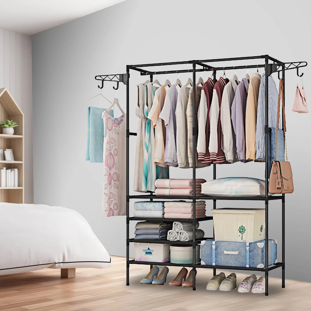 Heavy Duty Freestanding Clothing Rack Black P66525