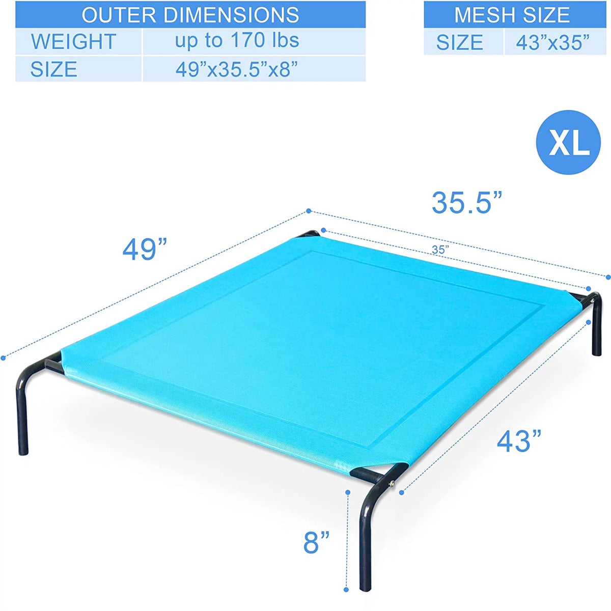 Extra Large Elevated Dog Bed X868036