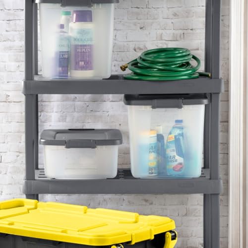 4 Shelf Lockable Plastic Storage Cabinet K22985
