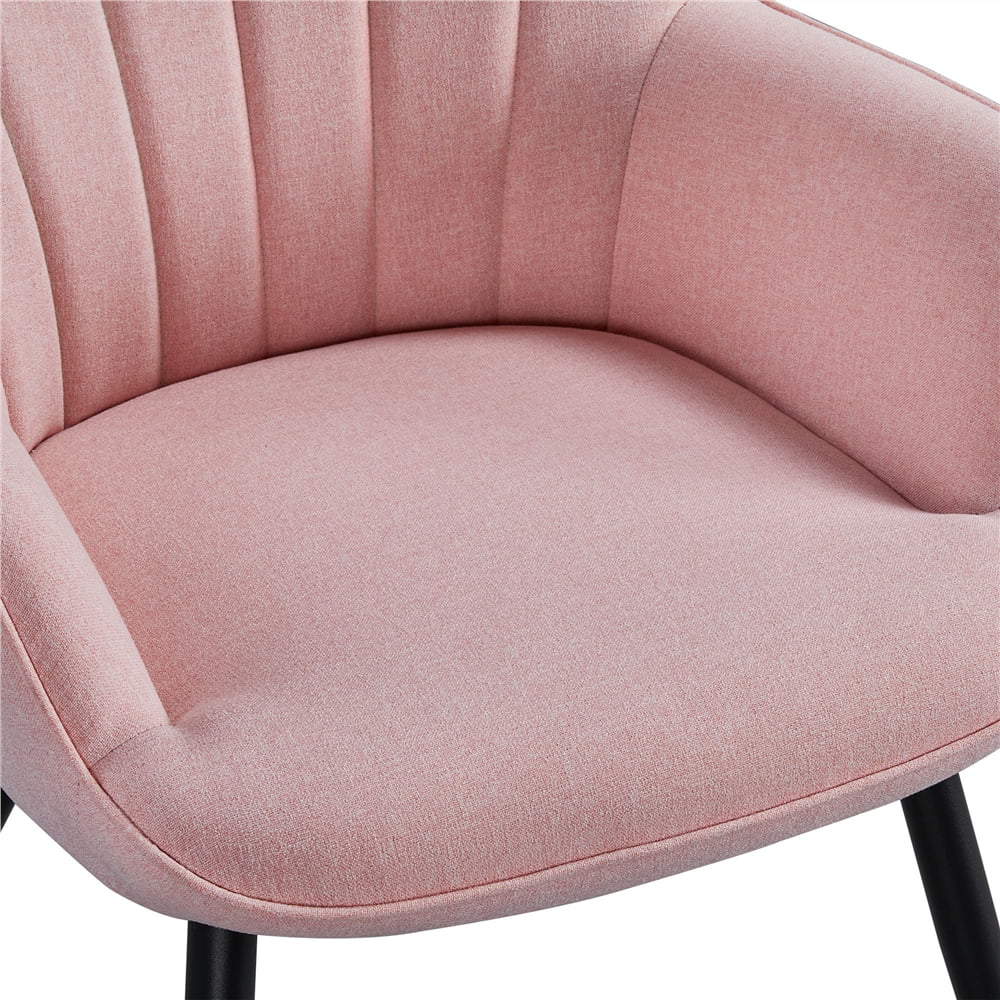 Pink Upholstered Fabric Accent Chair E245