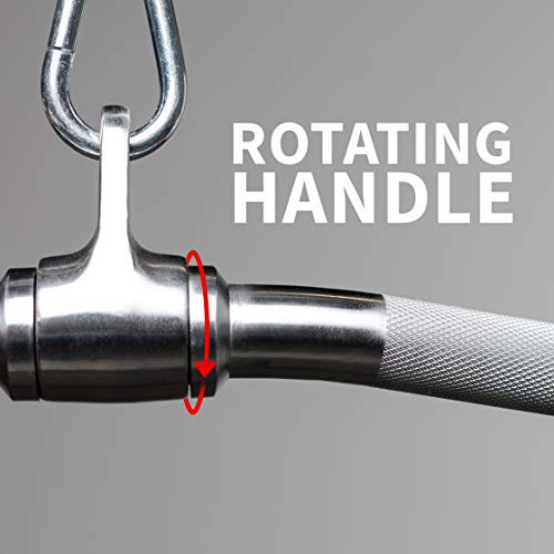 Cable Machine Attachments, Curl Bar, D-Handle, Ankle Cuff, Tricep Rope, Straight Bar V700