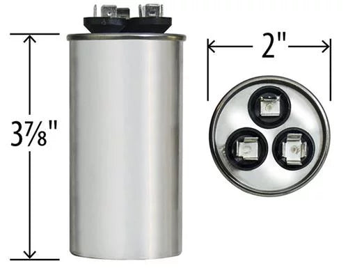 30/4 uF MFD 440 VAC Dual Round Replacement Capacitor K1737