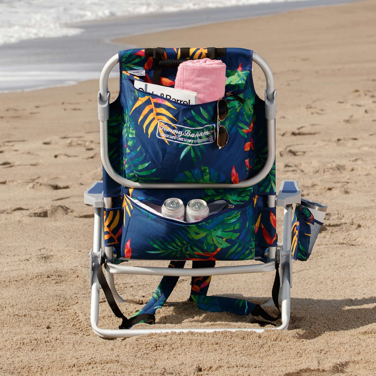 Beach Chair 2-pack Green Leaves J66760