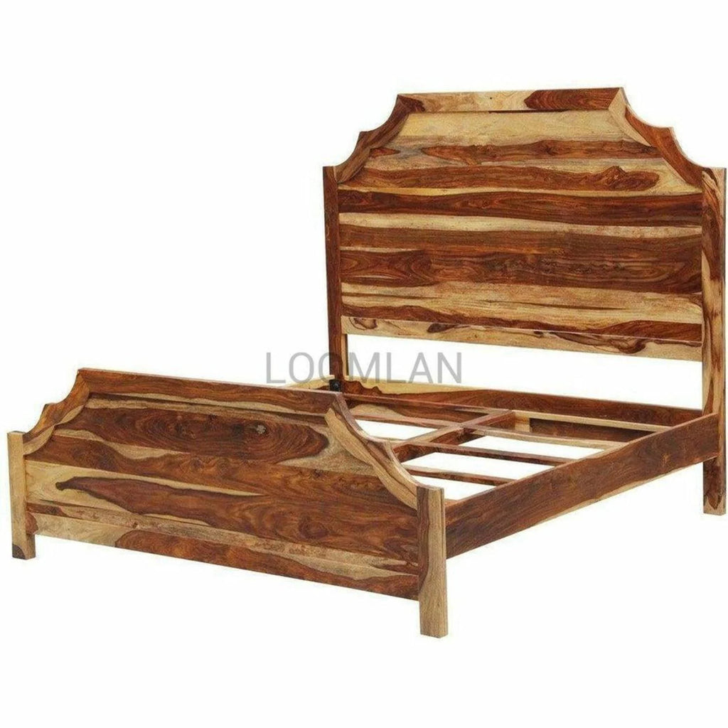 Panel Bed with Headboard and Footboard E912151