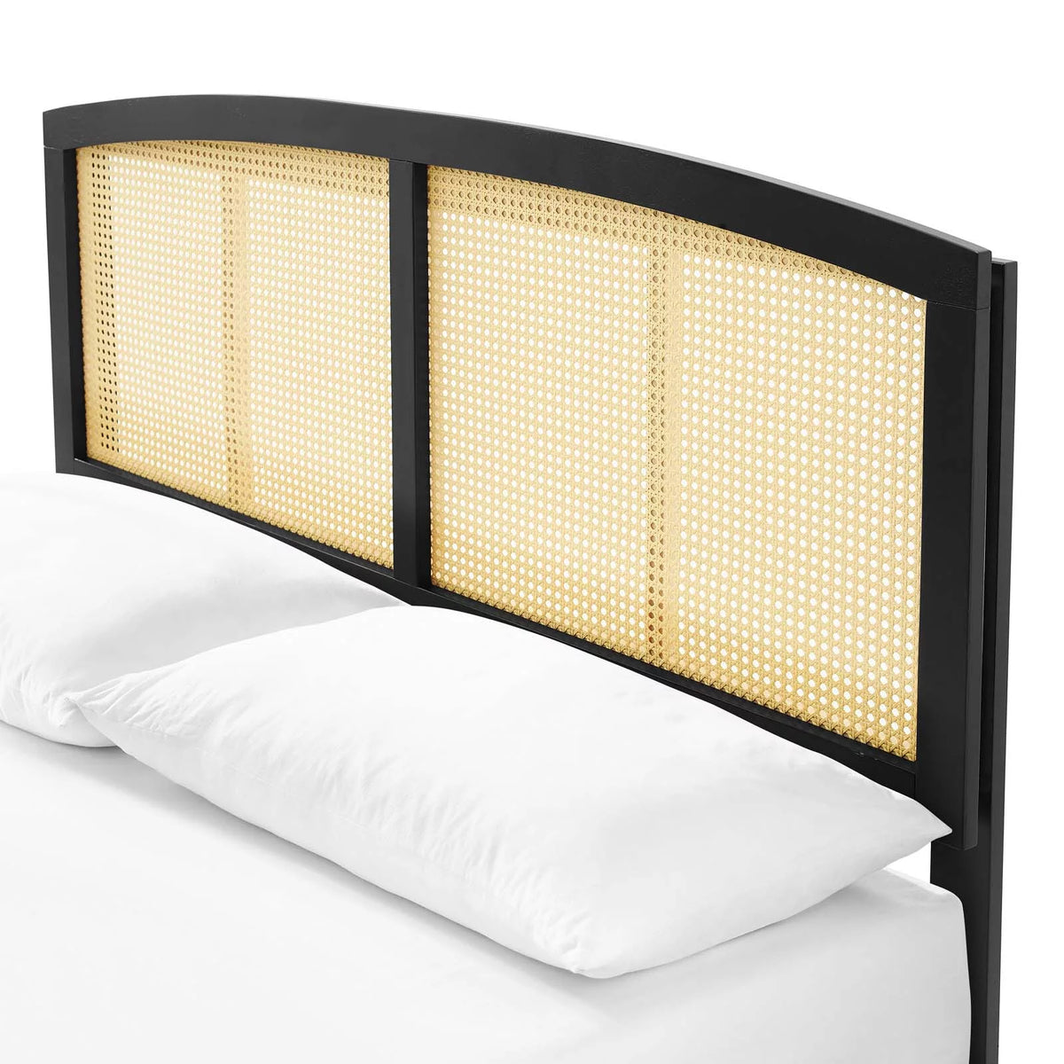 Black Wood Full Size Platform Bed Frame K432683