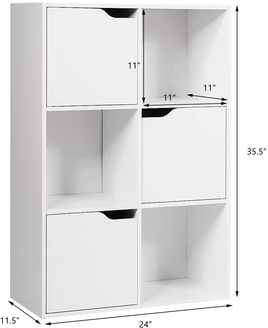 White 6-Cube Storage Organizer Cabinet M809200