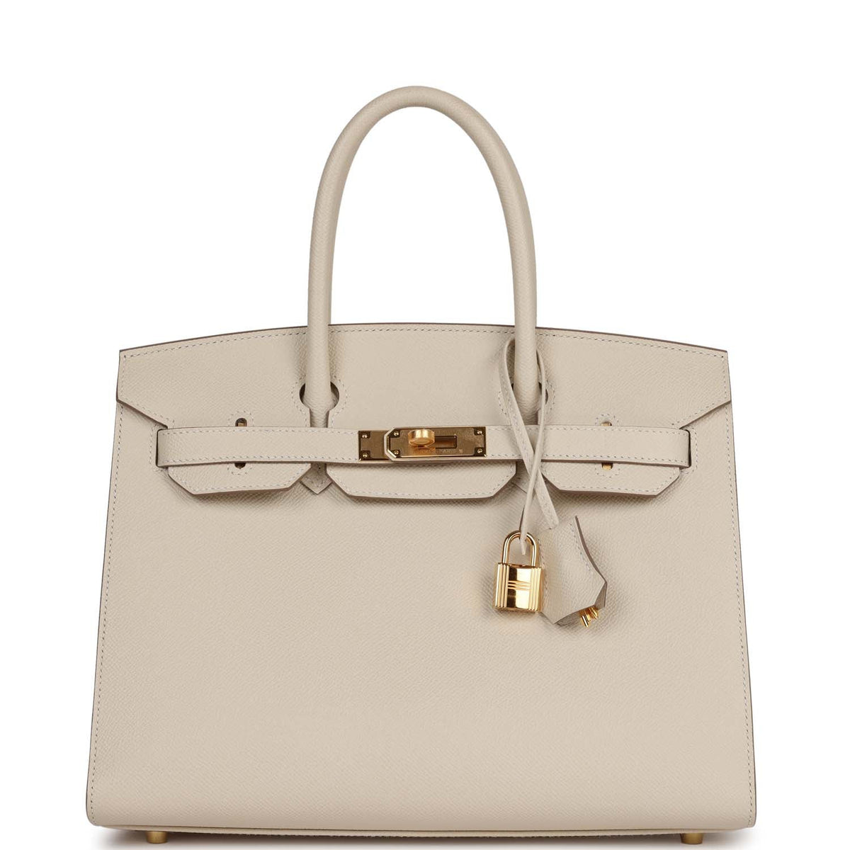 Pre-owned 30 Craie Epsom Handbag V472