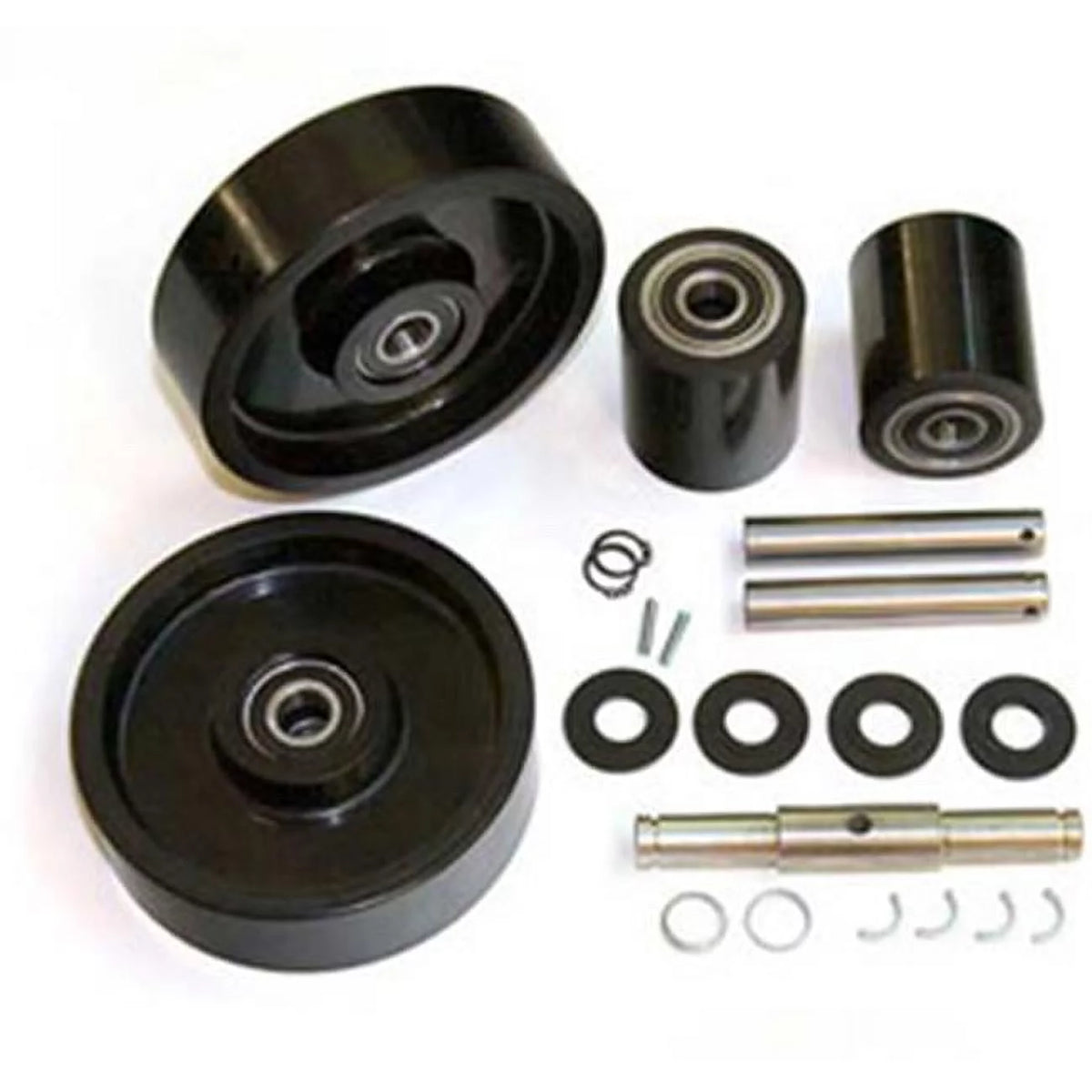 Black Complete Wheel Kit for Manual Pallet Jack Y981508