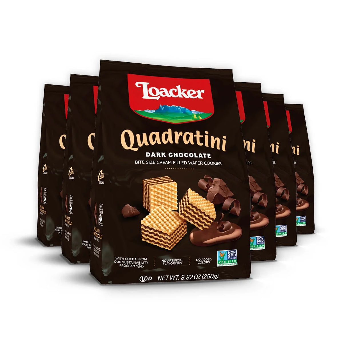 Dark Chocolate Cream-Filled Bite-Size Wafer Cookies, 8.82 oz, Pack of 6 M50363