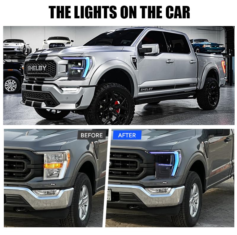 LED Headlights for F150 2021-2024 with Sequential Turn Signal S1861