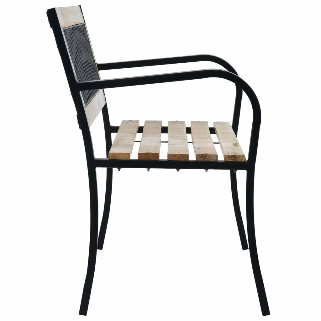 Wood and Plastic Garden Bench with Steel Frame M43702