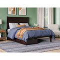 Full Solid Wood Bed with 2 Drawers and USB Charger in Espresso T91826