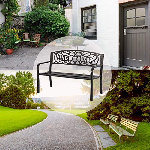 50" Steel Frame Patio Bench D4468
