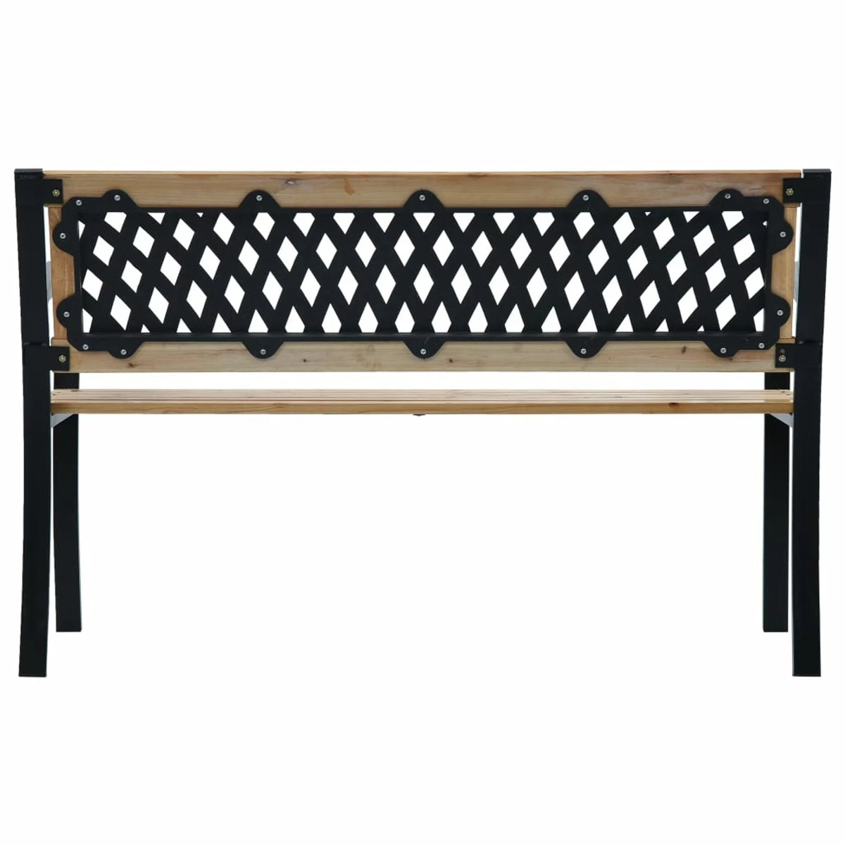 Wood and Plastic Garden Bench with Steel Frame M43702