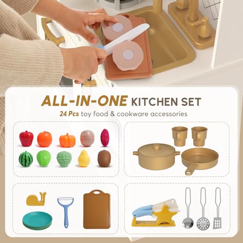 Wooden Play Kitchen with Lights & Sounds A10315