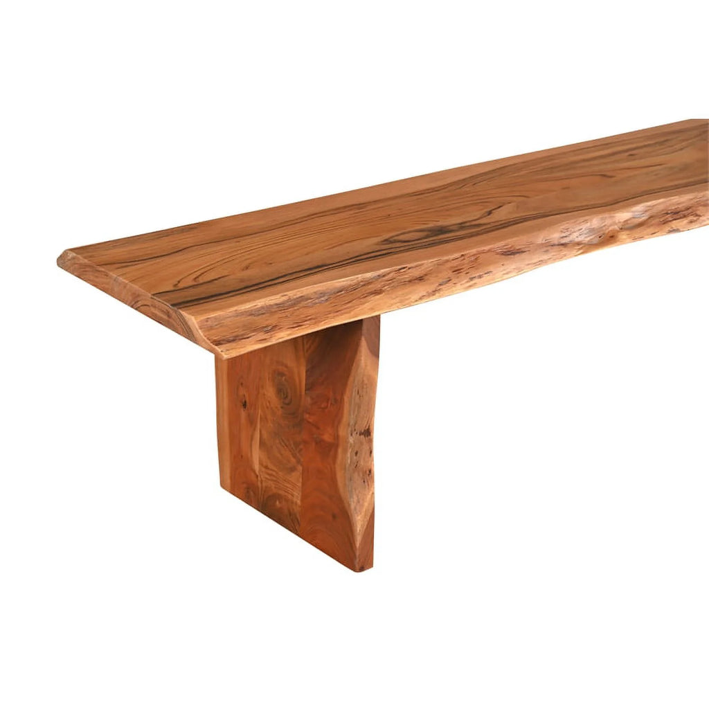 105" Live Edge Solid Wood Dining Bench in Brown U5363
