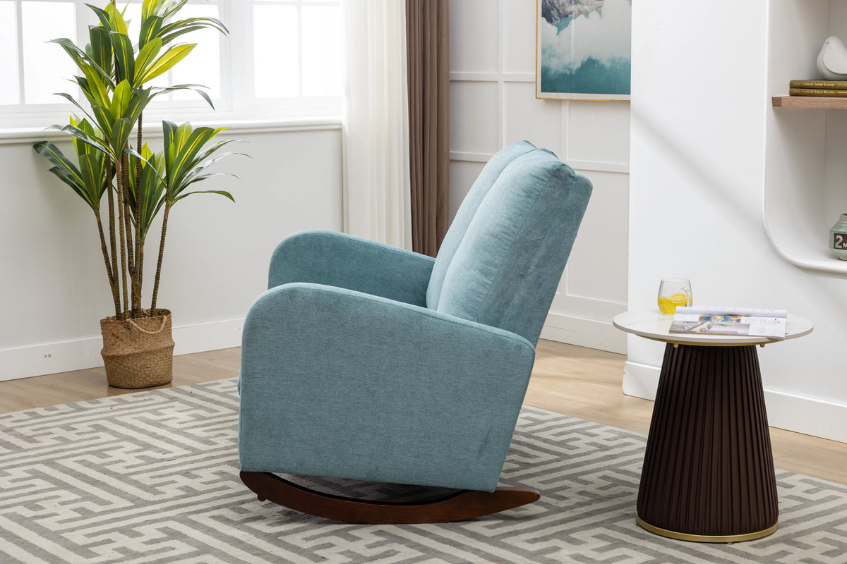 Oversized Upholstered Wingback Rocking Chair L332176