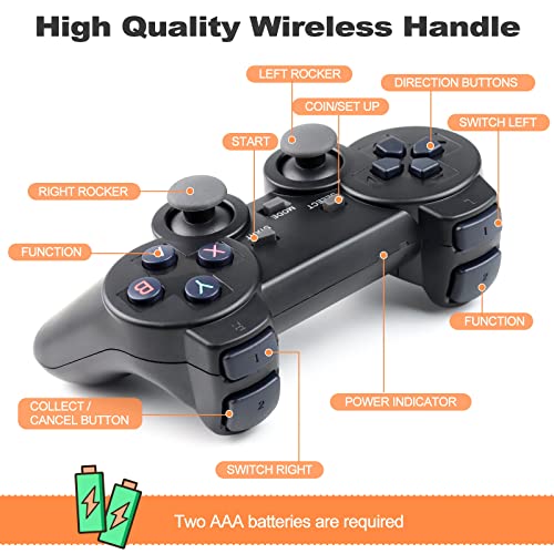 Wireless Retro Game Console with 9 Emulators, 20,000+ Games, 4k Hdmi Output H9890
