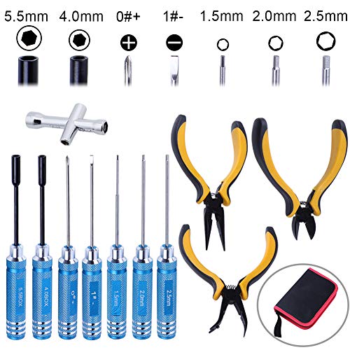 11 in 1 RC Tools Kit Hex Driver Screwdriver Pliers Wrench K678669