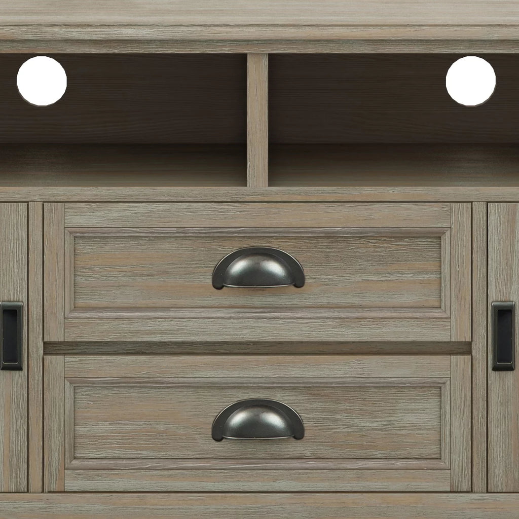Gray Wood TV Media Stand R340