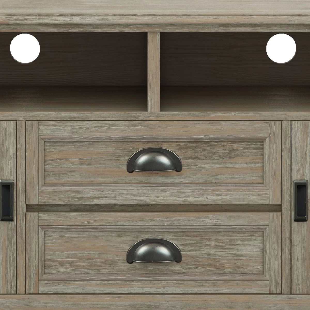 Gray Wood TV Media Stand R340