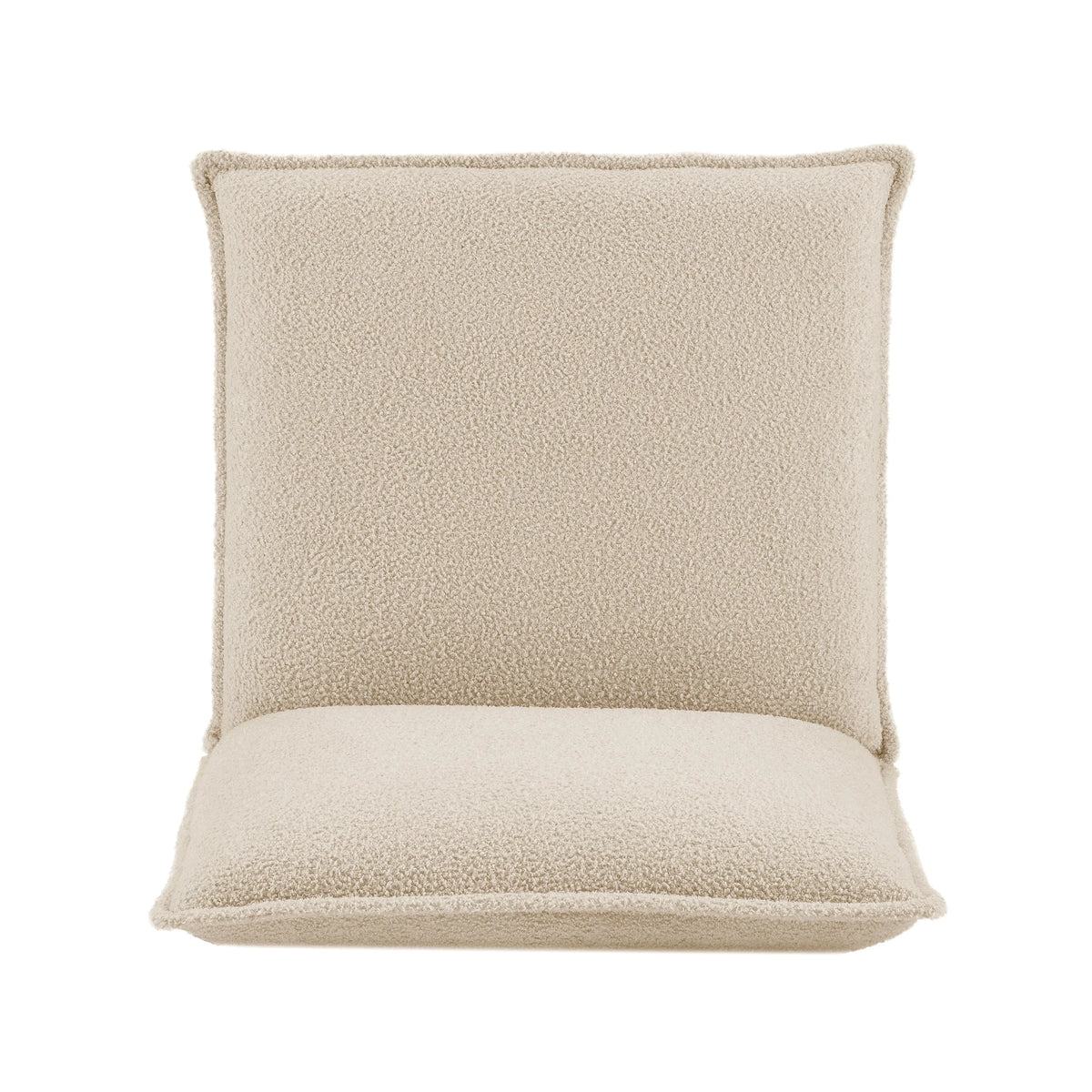 Beige Sherpa Accent Chair with Black Metal Legs X71889