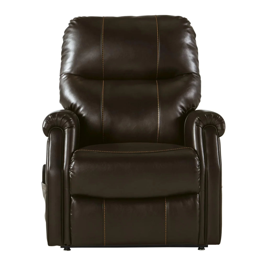 Brown Power Lift Recliner with Tufted Back L4645