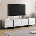 White Rectangle TV Stand for 80 inch TV U78217