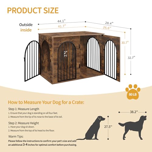 31.5'' Wooden Dog Crate Furniture TV Stand J82517
