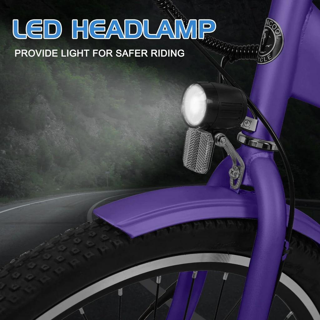 24'' 500W 7-Speed Electric Tricycle with Removable Battery I9547