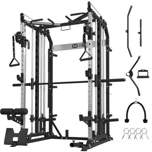 Power Cage with Barbell, LAT-Pull Down & Cable Crossover System B725049