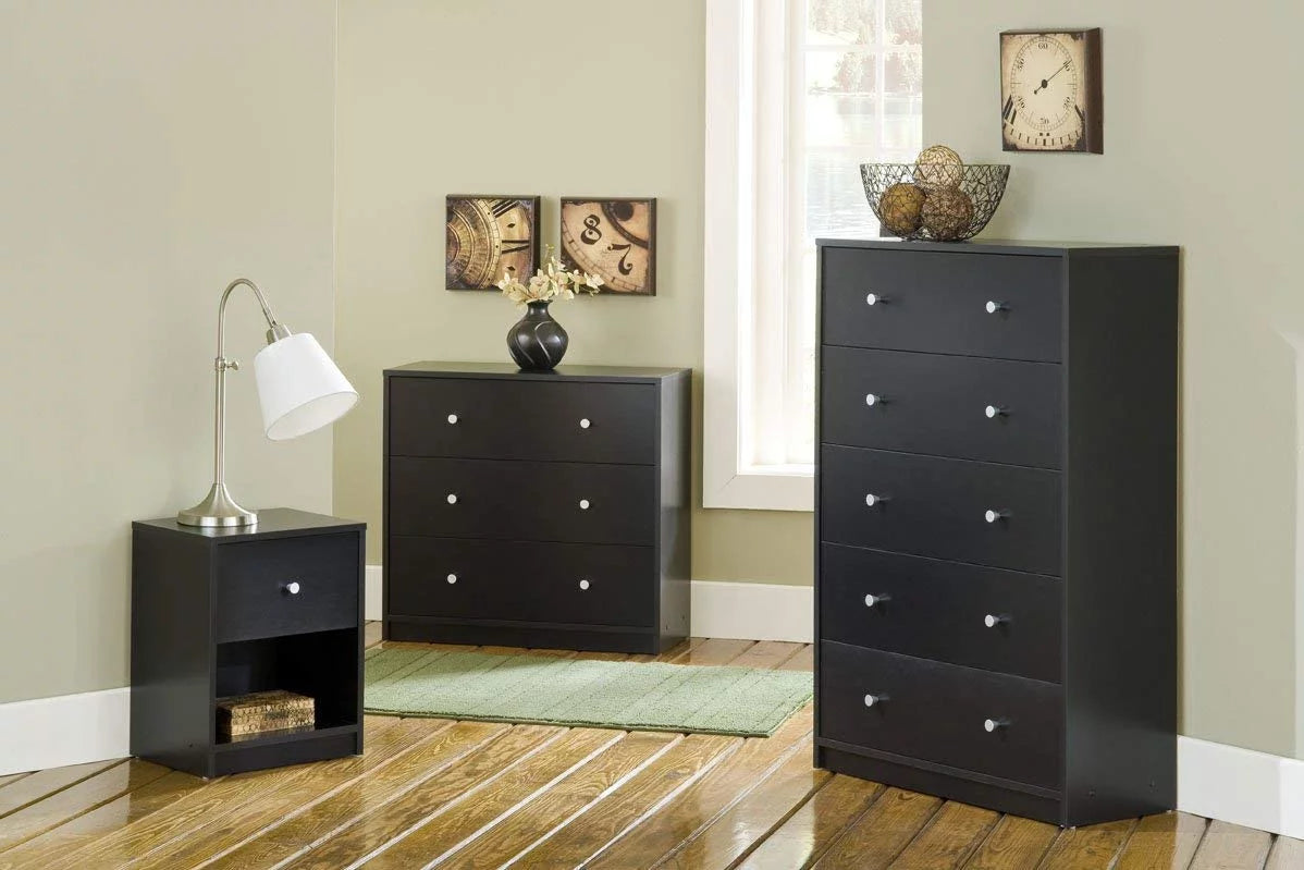 Black Nightstand End Table T381276