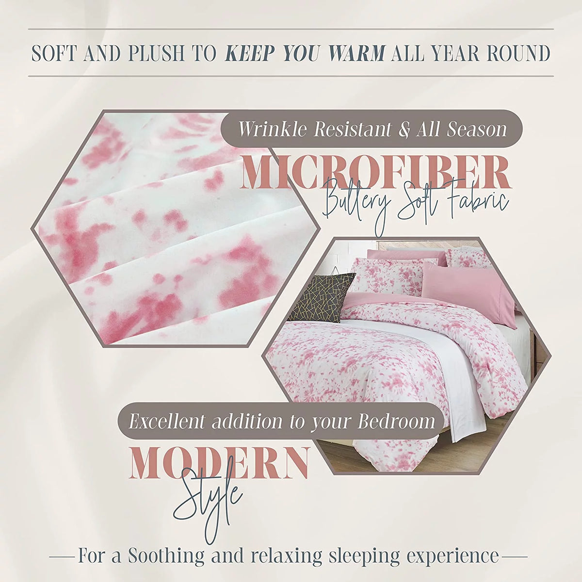 10 Pc Tie-Dye Queen Comforter Set A566