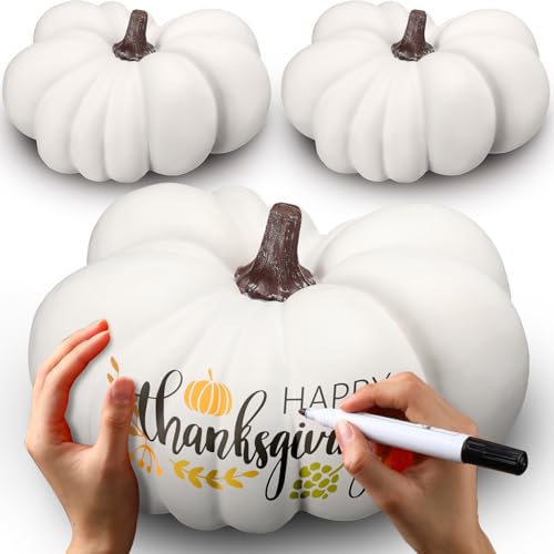 3 Pcs Large Faux Foam Artificial Pumpkin I1280