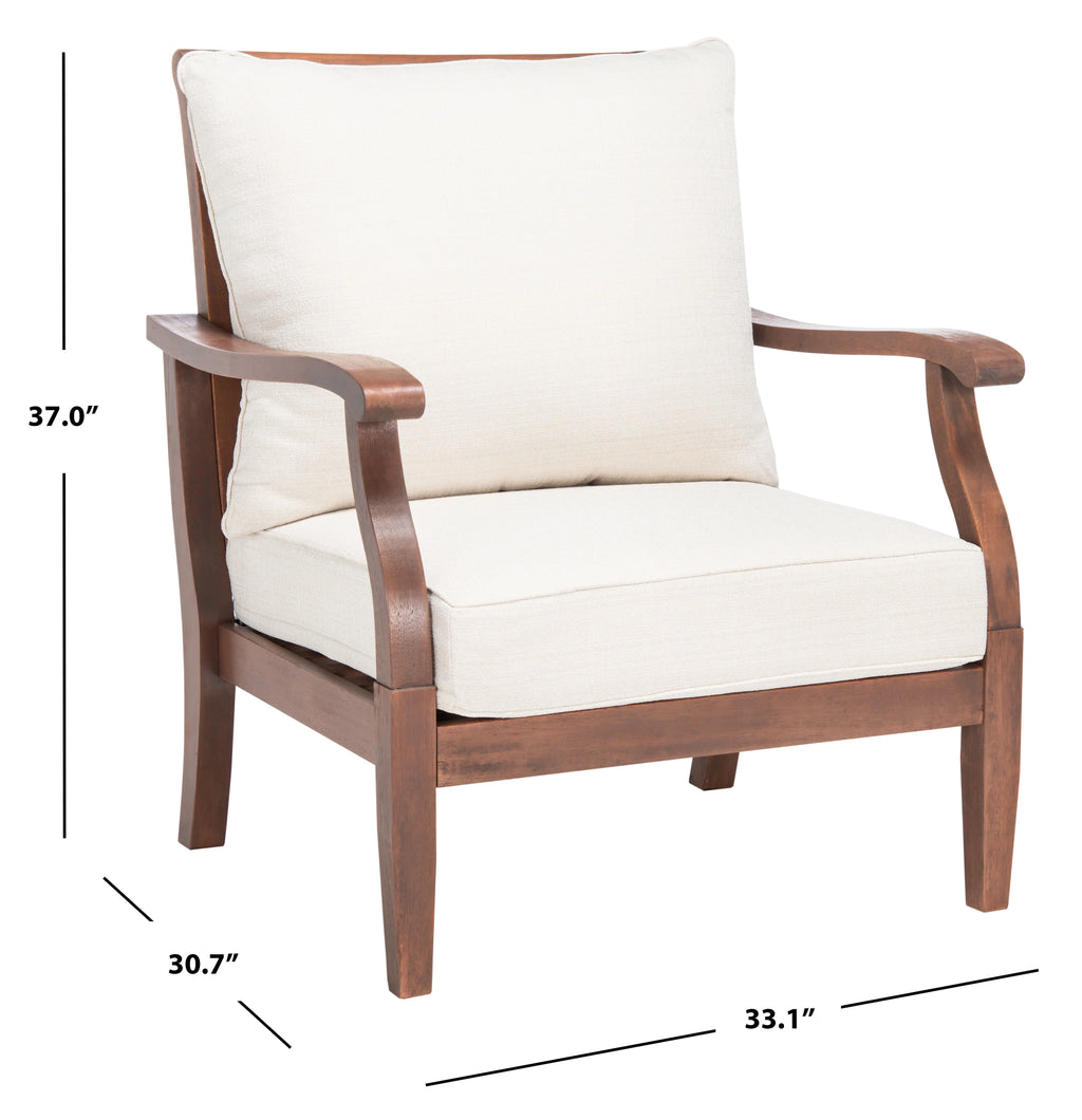 Natural Beige Eucalyptus Wood Accent Chair N34693