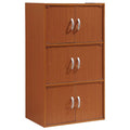 3 Shelf 6 Door Bookcase in Cherry F342060