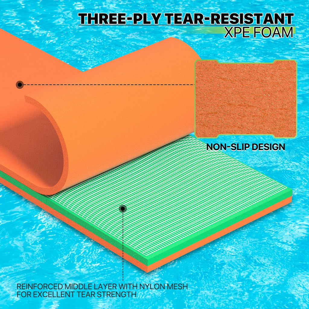 18' x 6' 3-Layer XPE Foam Water Floating Mat A59028