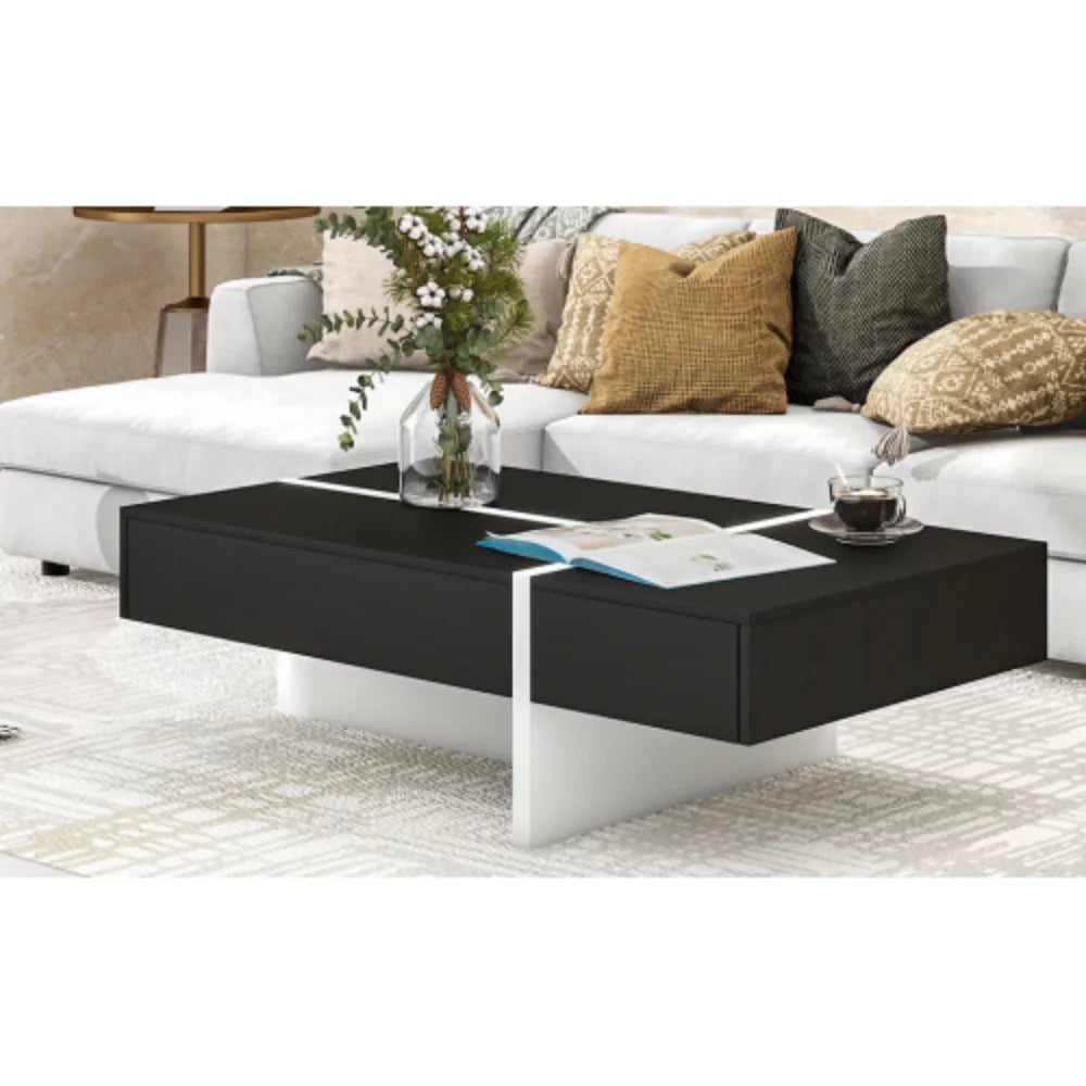 Contemporary Black High Gloss Cocktail Table Z766762