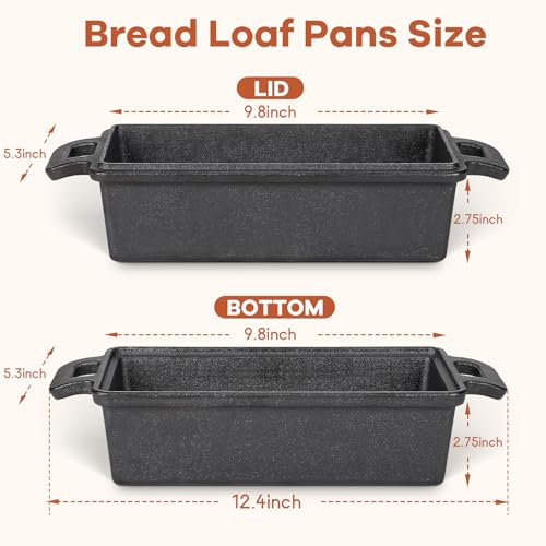 9 x 5 Inch Cast Iron Loaf Pan with Lid I15833