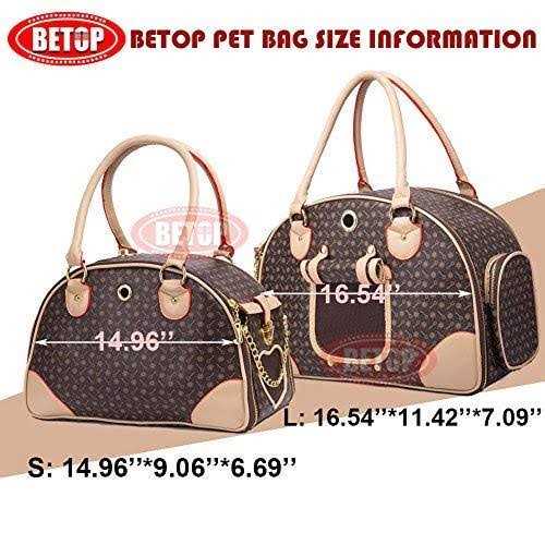 Fashion Pu Leather Dog Carrier Handbag Purse Cat Tote Bag I14587