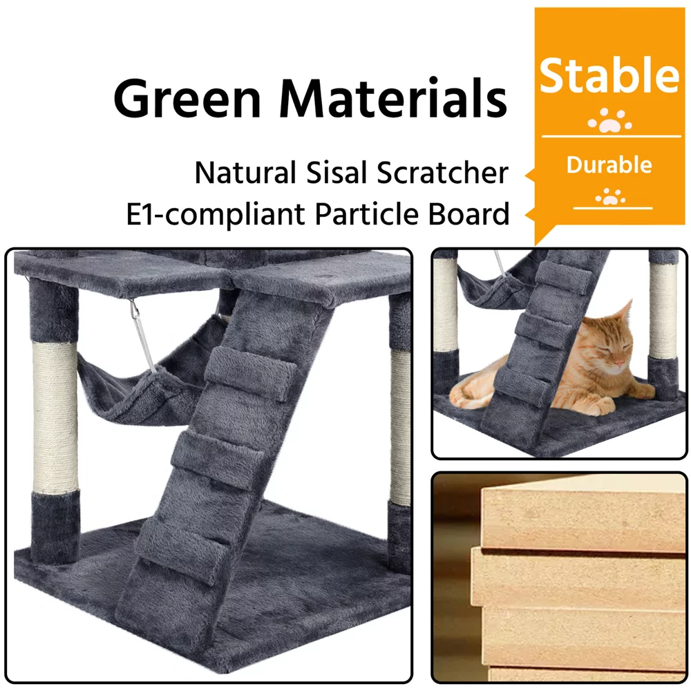 51" Cat Tree Tower Condo Scratcher Gray K9633