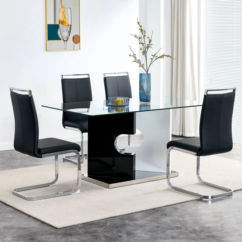 Glass Dining Table for 6 People Z607677
