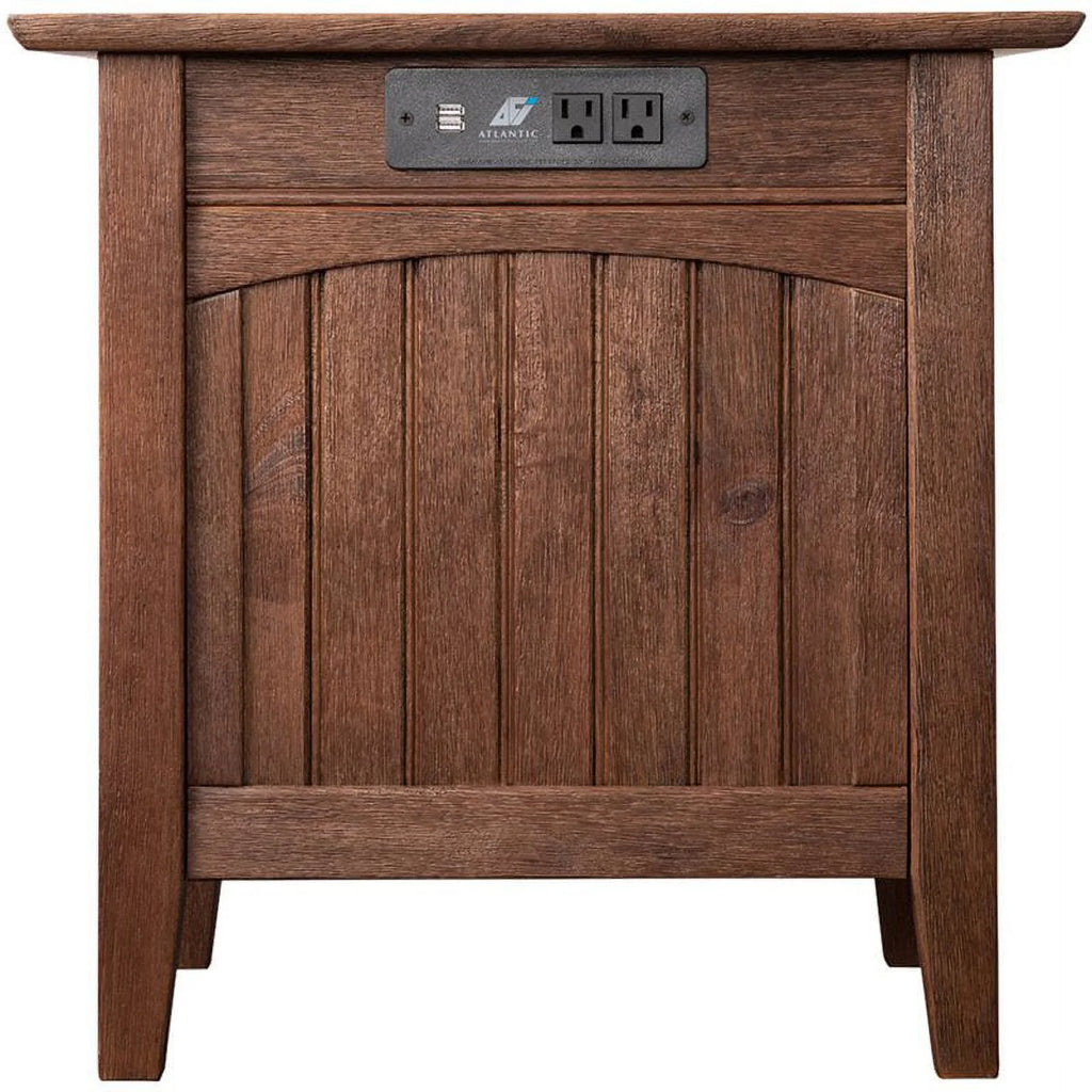 2 Piece Wood End Table Set in Burnt Amber A987605
