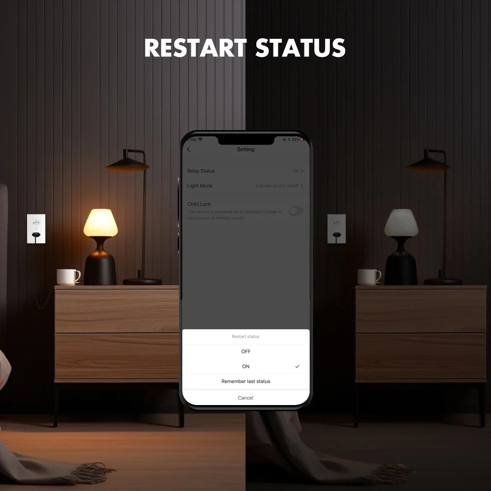 Smart WiFi Wall Socket 10A 20A Multiple Wall Outlet E6922